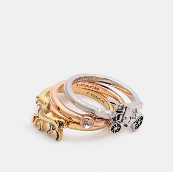 Coach Jewelry - *NEW* Coach Horse And Carriage Ring Set